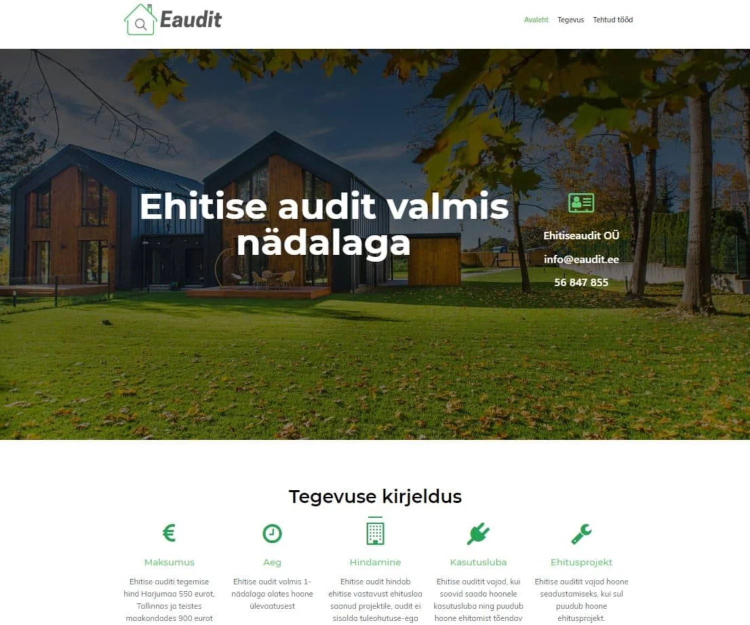 eaudit.ee ehitise audit avaleht