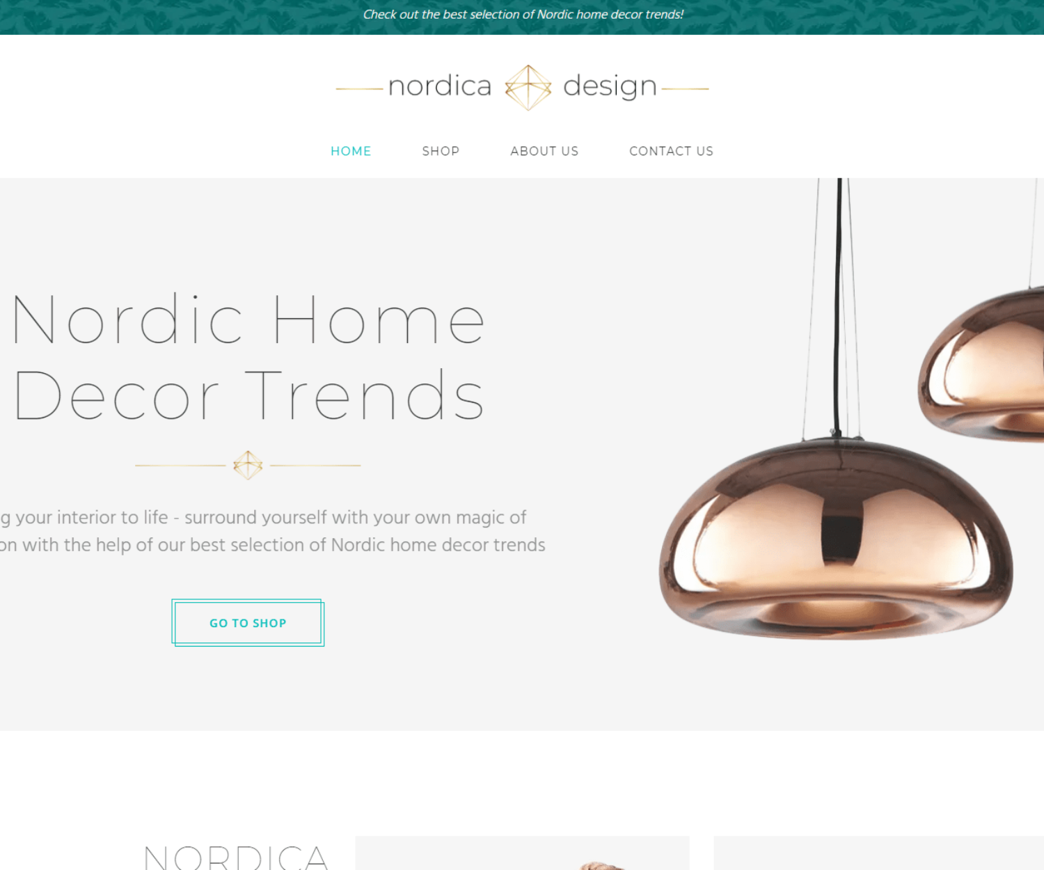 nordicadesign.com e-pood avaleht